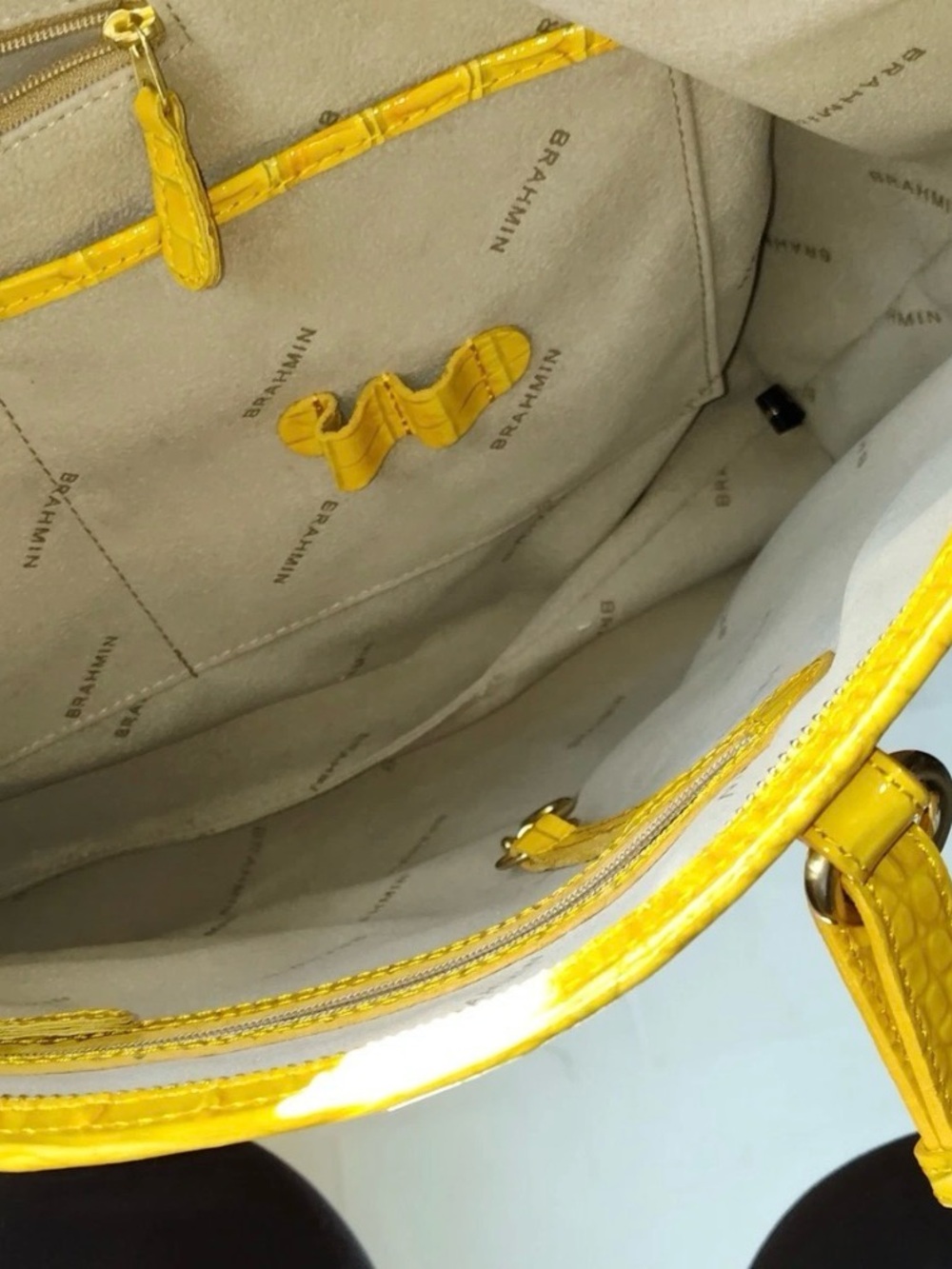Brahmin Arno Yellow Tote,  . . . Great condition! - Picture 4 of 7